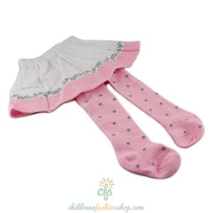 Girls Cotton Tights with Skirt (RASP A)